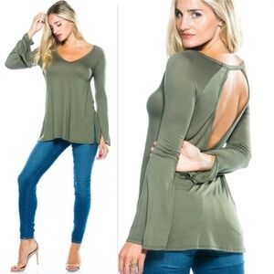 Olive Green Bell Top